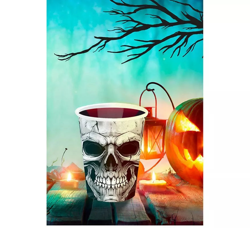 Translation missing: en.Pack de 6 Vasos Calavera Temible de 240 ml