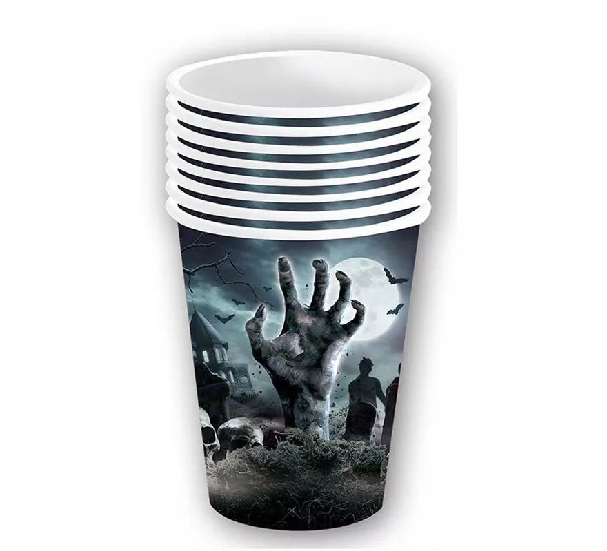 Pack de 6 Vasos Cementerio de 240 ml (9 cm)