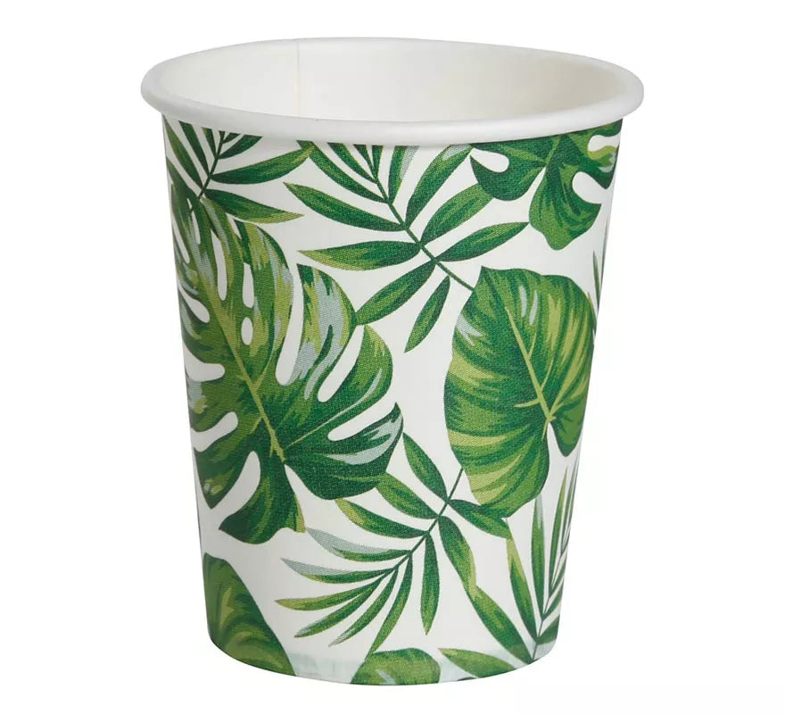 Pack de 6 Vasos con estampado de hojas