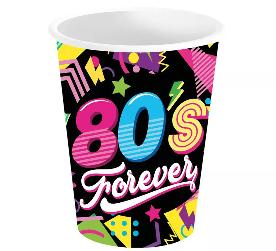 Pack de 6 Vasos de los años 80 de 240 ml