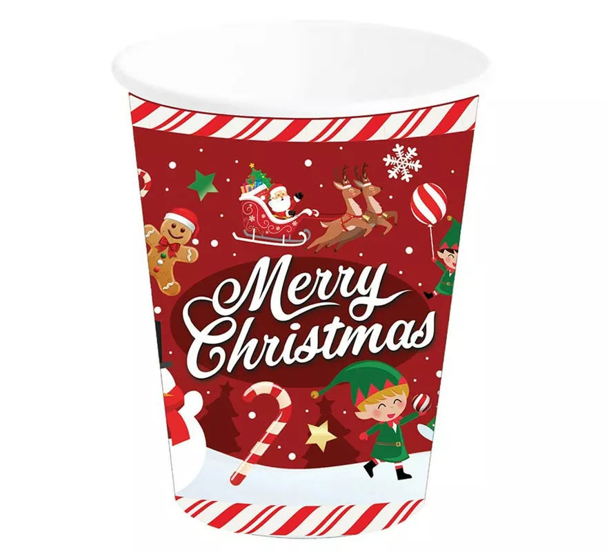 Translation missing: en.Pack de 6 Vasos de Merry Christmas de 240 ml