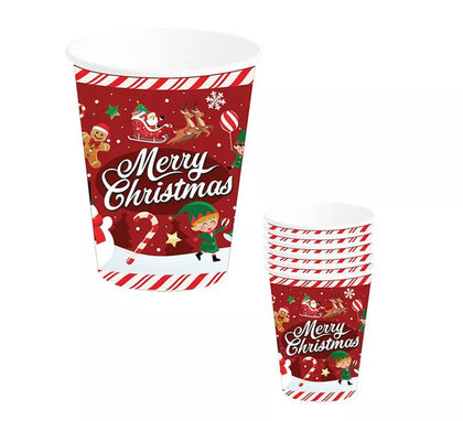 Pack de 6 Vasos de Merry Christmas de 240 ml