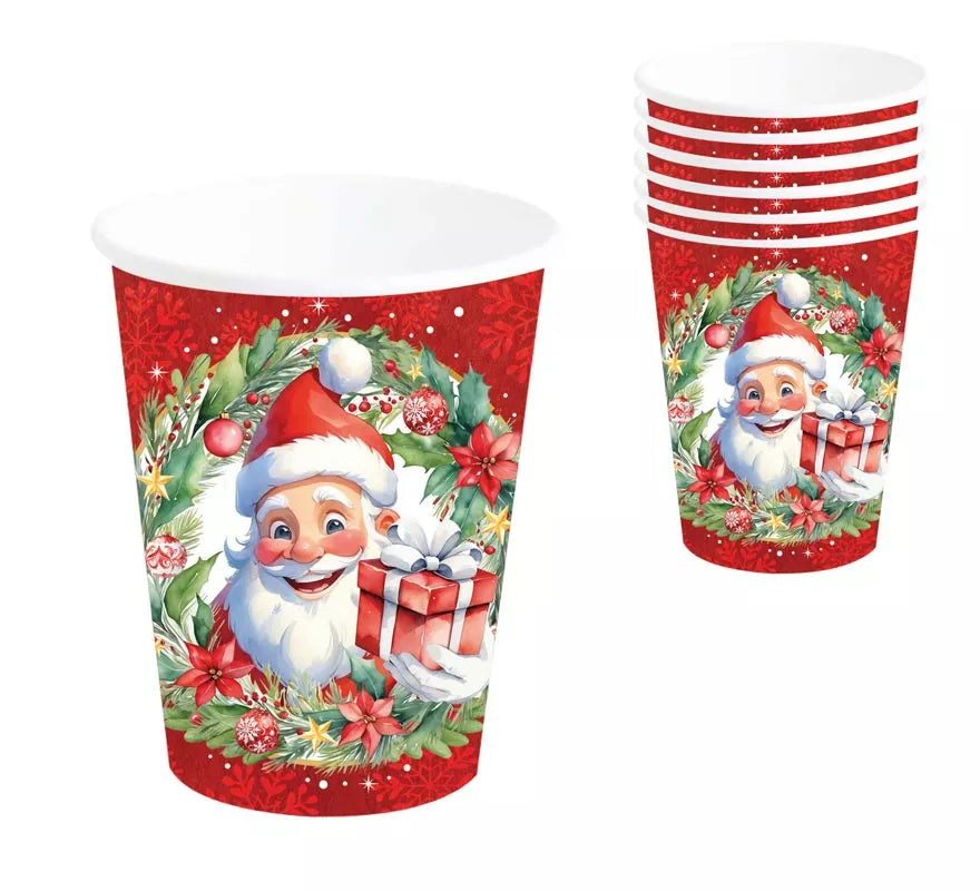 Translation missing: en.Pack de 6 Vasos de Papá Noel de 240 ml y 9 cm