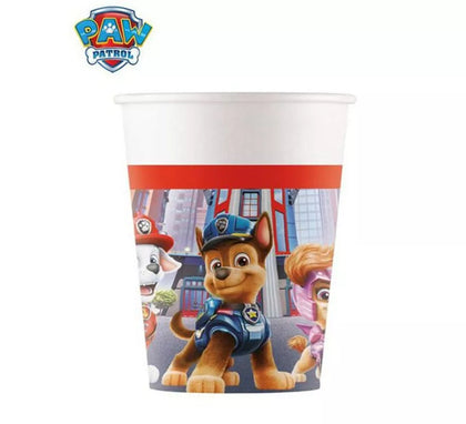 Pack de 6 Vasos de papel de La Patrulla Canina de 200 ml