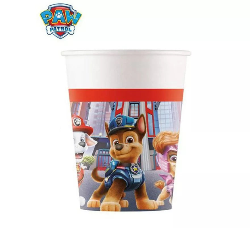 Pack de 6 Vasos de papel de La Patrulla Canina de 200 ml