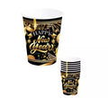 Pack de 6 Vasos Happy New Year 240 ml y 9 cm