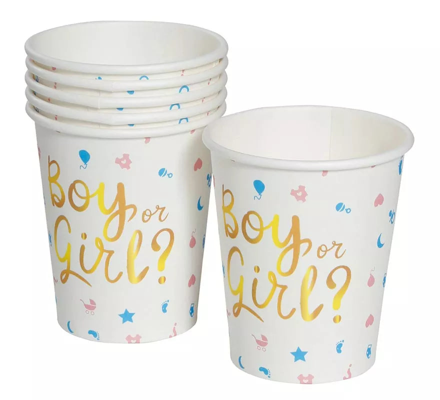 Pack de 6 Vasos It's a Boy or it's a Girl