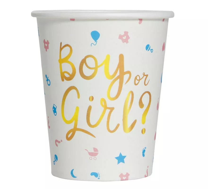 Translation missing: en.Pack de 6 Vasos It's a Boy or it's a Girl