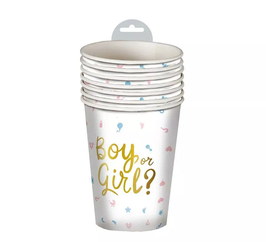 Pack de 6 Vasos It's a Boy or it's a Girl