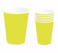 Pack de 6 Vasos Neón Amarillo de 240 ml (90 cm)