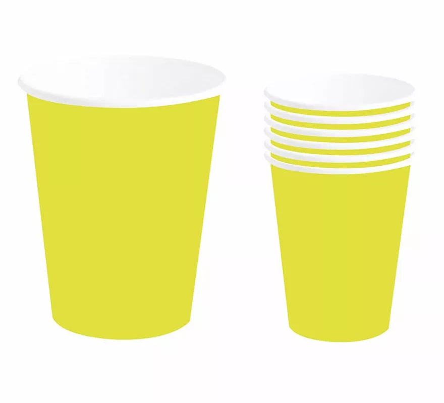 Translation missing: en.Pack de 6 Vasos Neón Amarillo de 240 ml (90 cm)