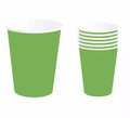 Pack de 6 Vasos Neón Verde de 240 ml (90 cm)