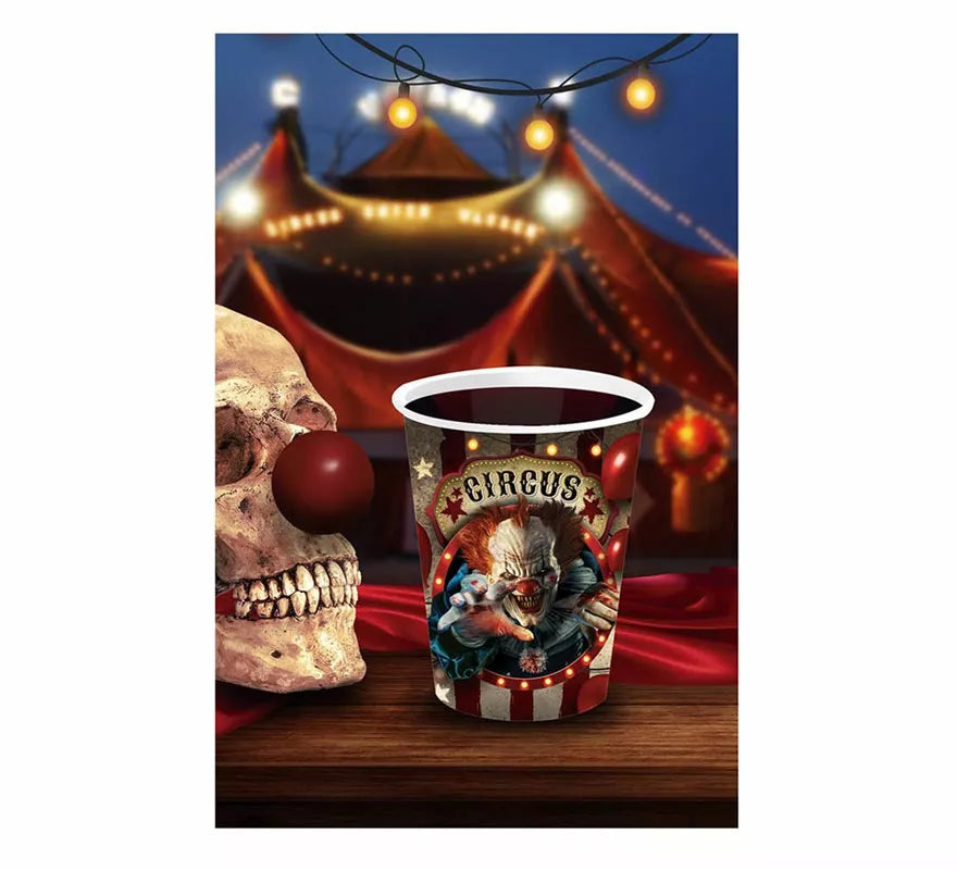 Pack de 6 Vasos Payaso de 240 ml (9 cm)