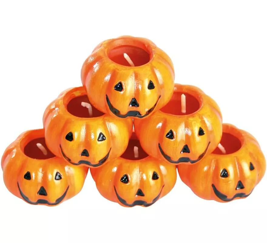 Pack de 6 Velas calabazas cerámica