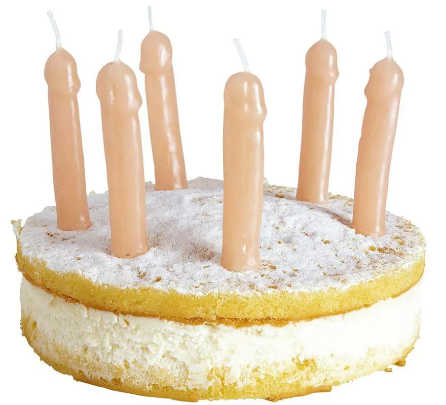 Pack de 6 Velas de cera con forma de Penes