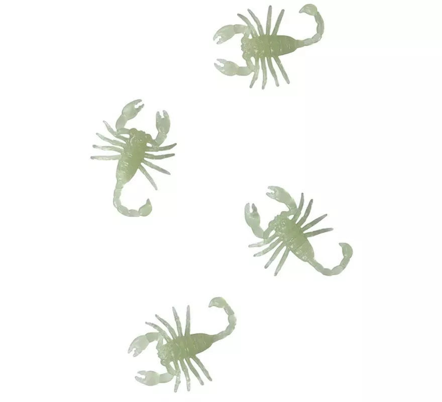 Pack de 8 Escorpiones Glow in the Dark de 6 cm