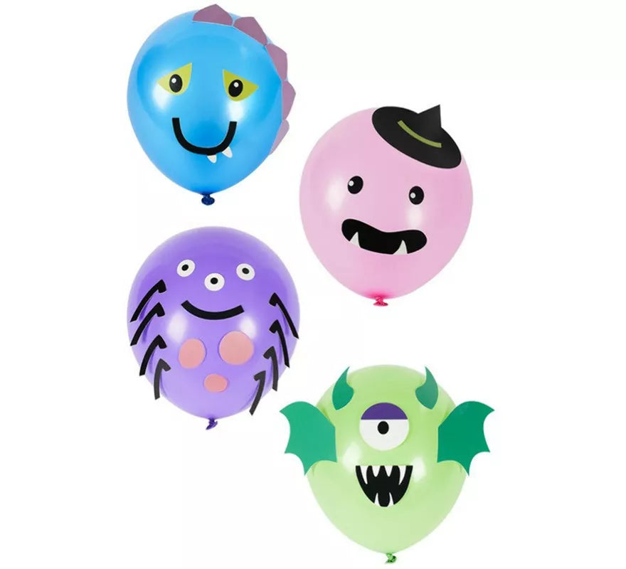 Translation missing: en.Pack de 8 Globos de Monstruos de colores