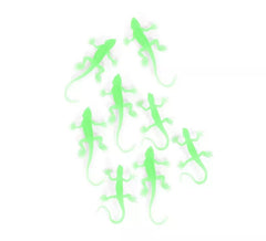 Pack of 8 decorative luminescent lizards