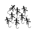 Pack de 8 Lagartos negros decorativos