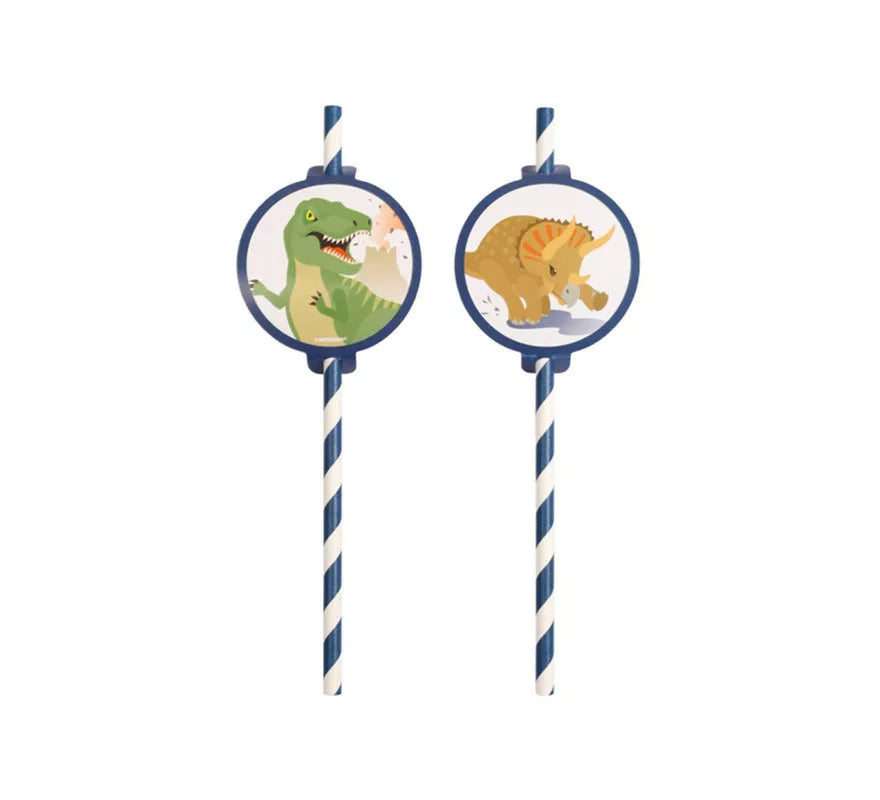Translation missing: en.Pack de 8 Pajitas de Dinosaurios de Cartón de 19,7 cm