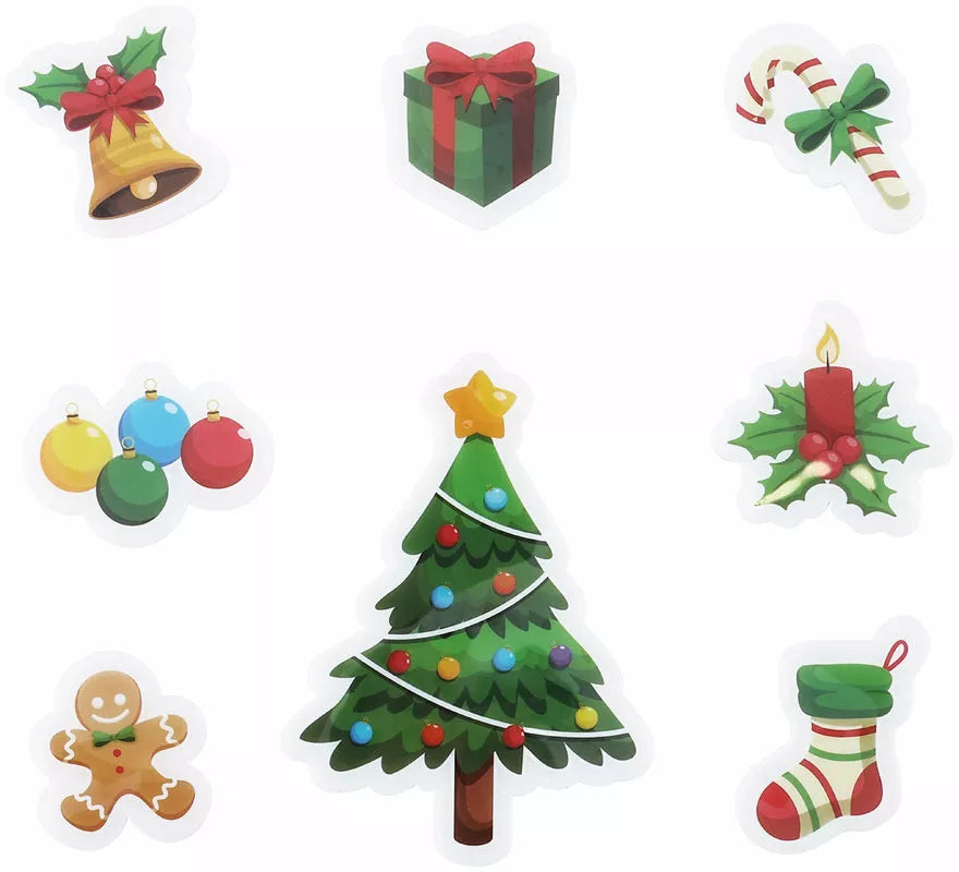 Translation missing: en.Pack de 8 Pegatinas Gel Figuritas Árbol de Navidad de 20x25 cm