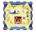 Pack de 8 Platos cuadrados del Tesoro Pirata de 17,7 cm