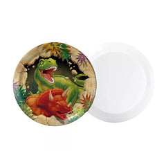 Pack of 8 Dinosaur Plates of 17.5 cm