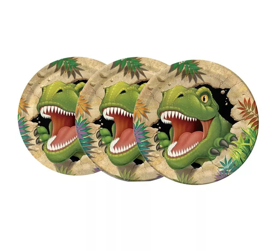 Translation missing: en.Pack de 8 Platos de Dinosaurio de 23 cm