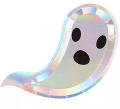Pack of 8 White Ghost Plates