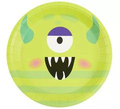 Pack of 8 Green Monster Plates
