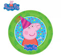 Pack de 8 Platos de papel de Peppa Pig de 18 cm