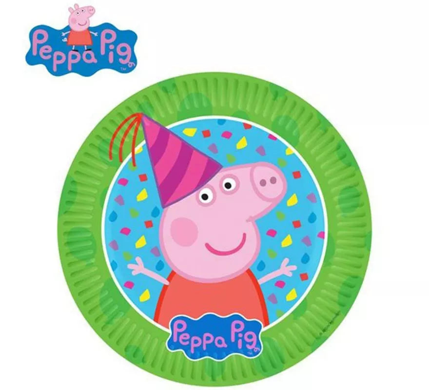 Translation missing: en.Pack de 8 Platos de papel de Peppa Pig de 18 cm