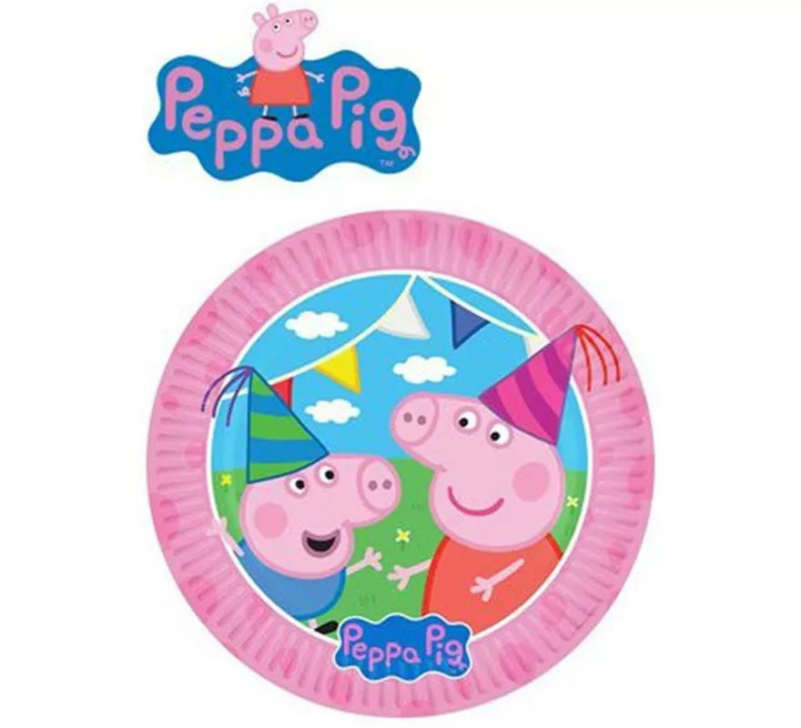 Translation missing: en.Pack de 8 Platos de papel de Peppa Pig de 23 cm