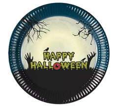 Pack of 8 Happy Halloween Paper Plates of 23cm