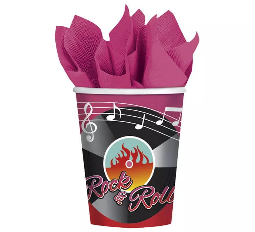 Translation missing: en.Pack de 8 Vasos Classic 50´s Rock and Roll de 266 ml