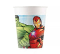 Pack de 8 Vasos de Los Vengadores Avengers de Cartón de 200 ml