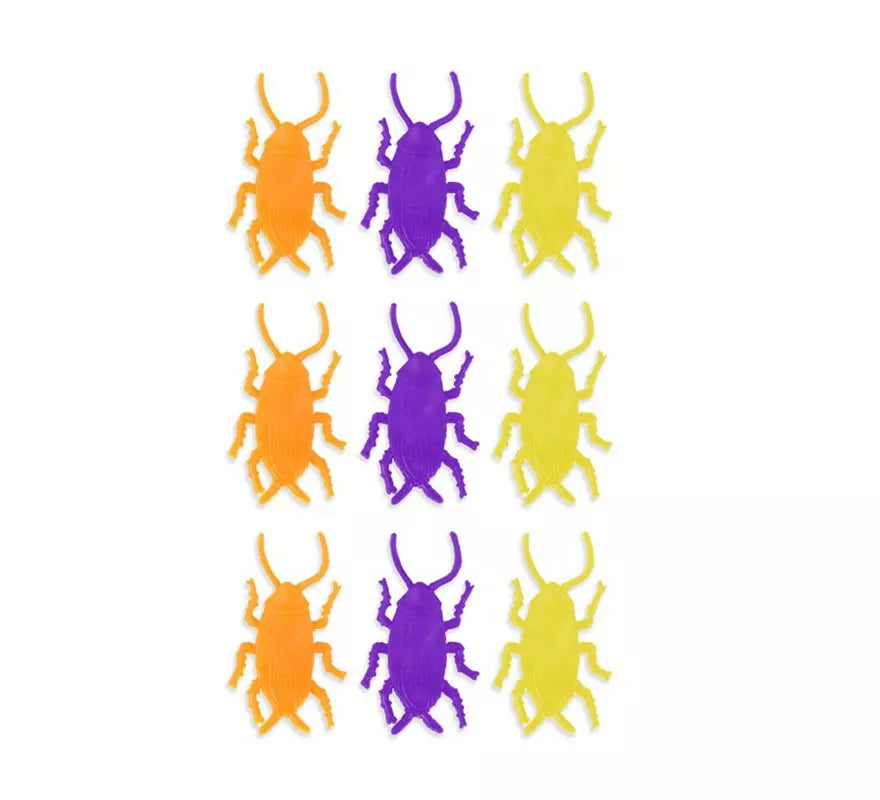 Translation missing: en.Pack de 9 Cucarachas grandes tricolor decorativas