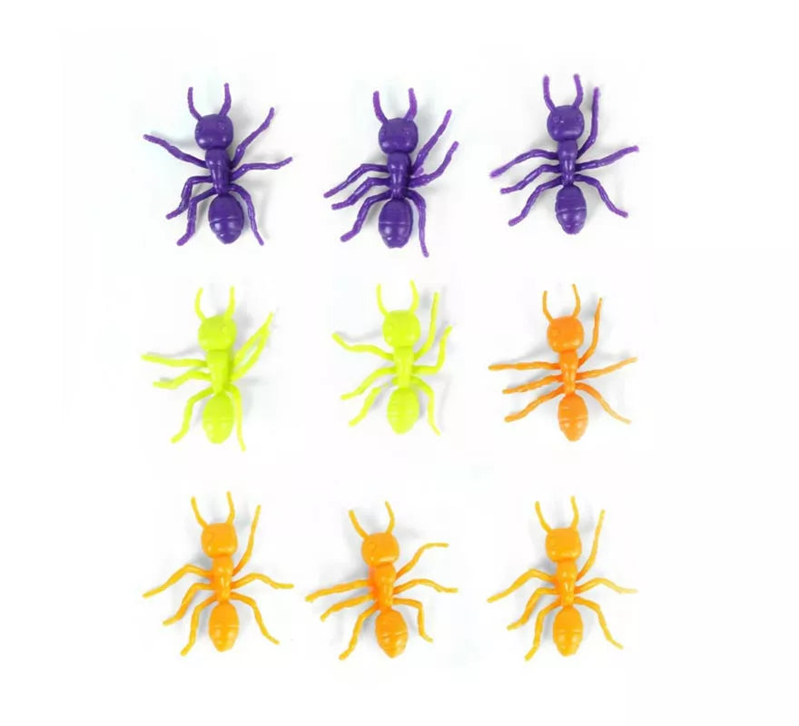 Translation missing: en.Pack de 9 Hormigas multicolores decorativas
