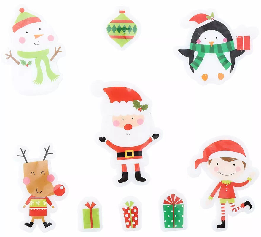 Translation missing: en.Pack de 9 Pegatinas Gel Figuritas Sonrientes Navidad de 20x25 cm