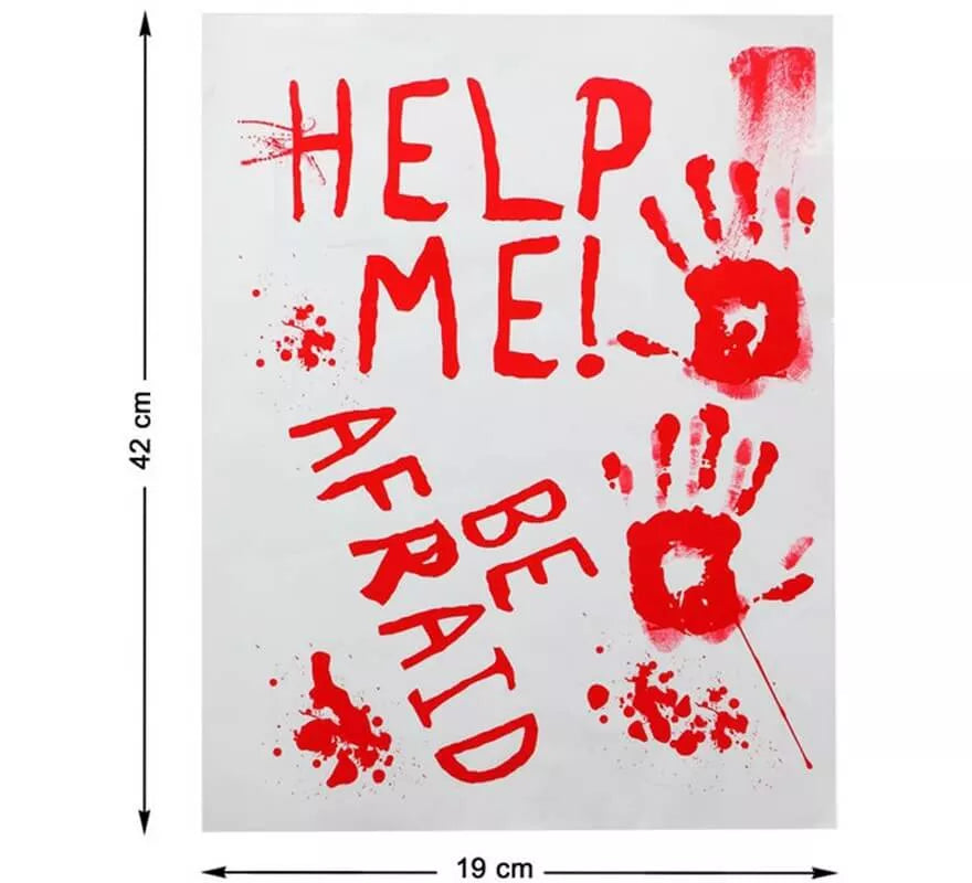 Translation missing: en.Pack de Adhesivas con Sangre para Halloween 42x19 cm