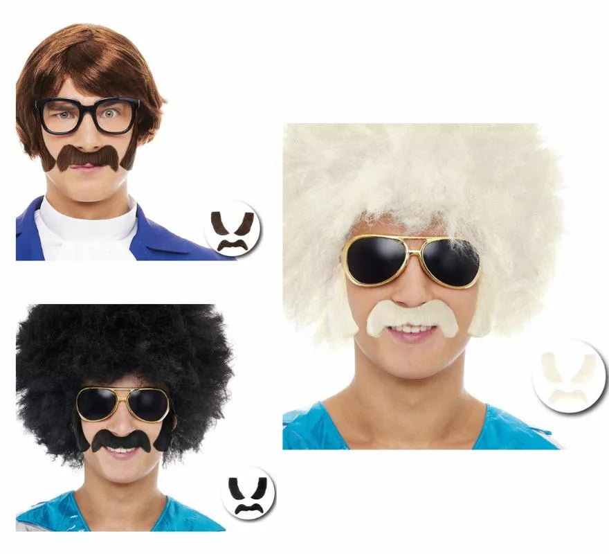 Pack de Bigote con Patillas en varios colores