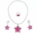 Pack de Collar, Pendientes y Aniño rosas de Princesa