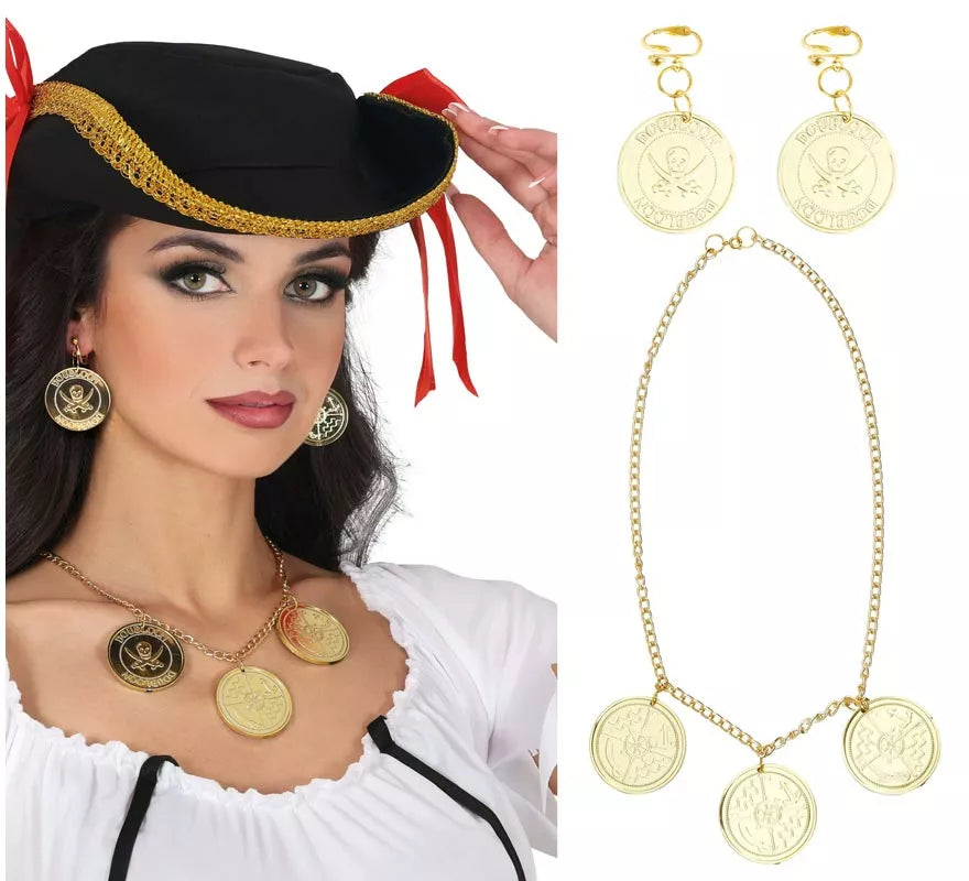 Translation missing: en.Pack de Collar y Pendientes de Monedas Pirata