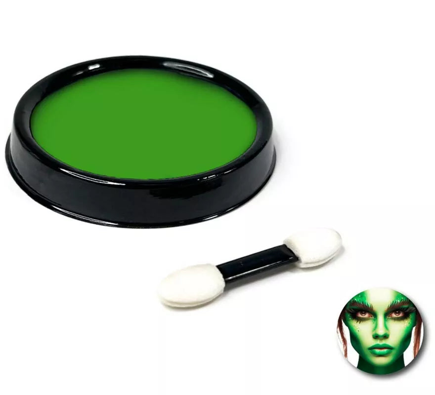 Pack de Maquillaje al agua verde claro con brocha