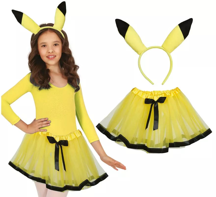 Translation missing: en.Pack Diadema y Tutú de Ratón Amarillo para niña