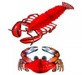 Pack farol Langosta y Cangrejo en forma de nido de abeja 43 y 29 cm