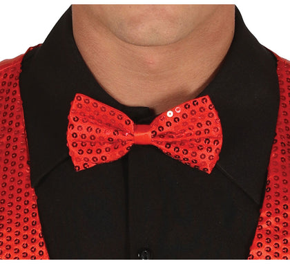 Pajarita de Lentejuelas Roja de 12 cm