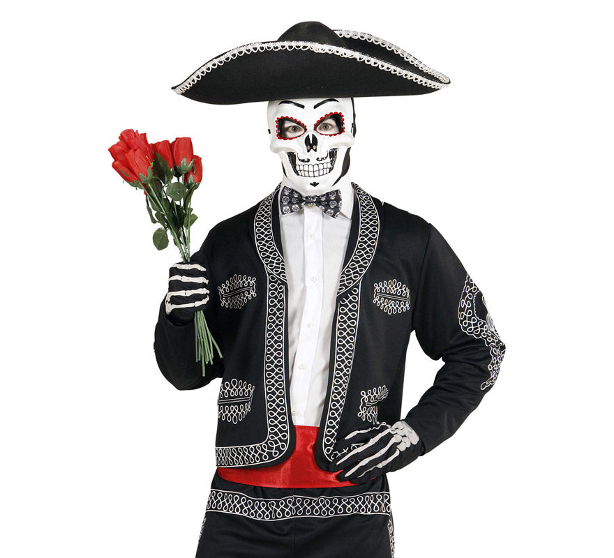 Translation missing: en.Pajarita Día de Los Muertos Catrina Regulable en Raso