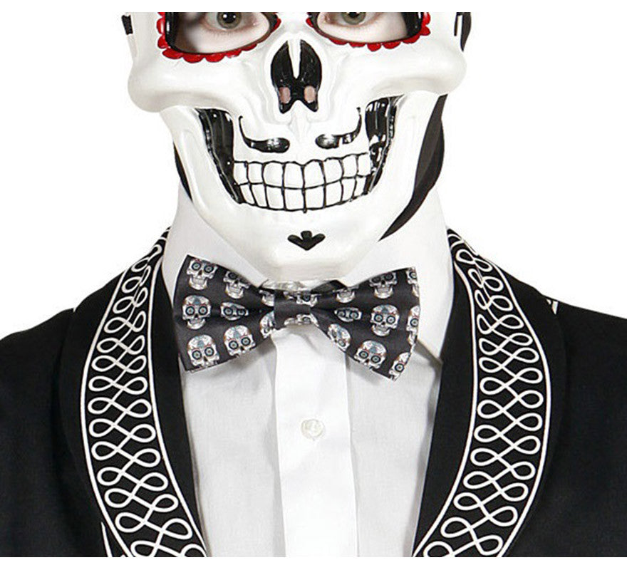 Translation missing: en.Pajarita Día de Los Muertos Catrina Regulable en Raso