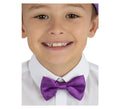 Pajarita morada adorable con cierre de velcro infantil